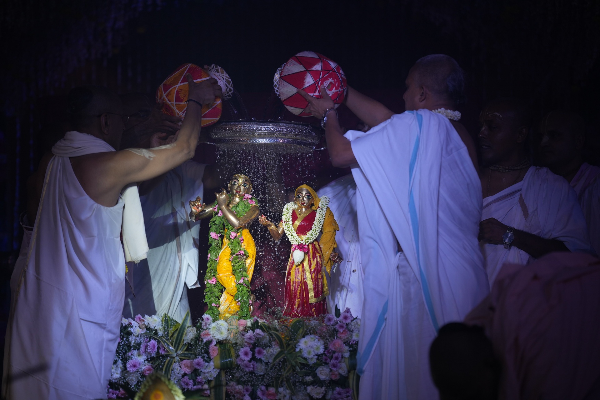 Radha-Krishna Abhishek at Vrindavan Chandrodaya Mandir