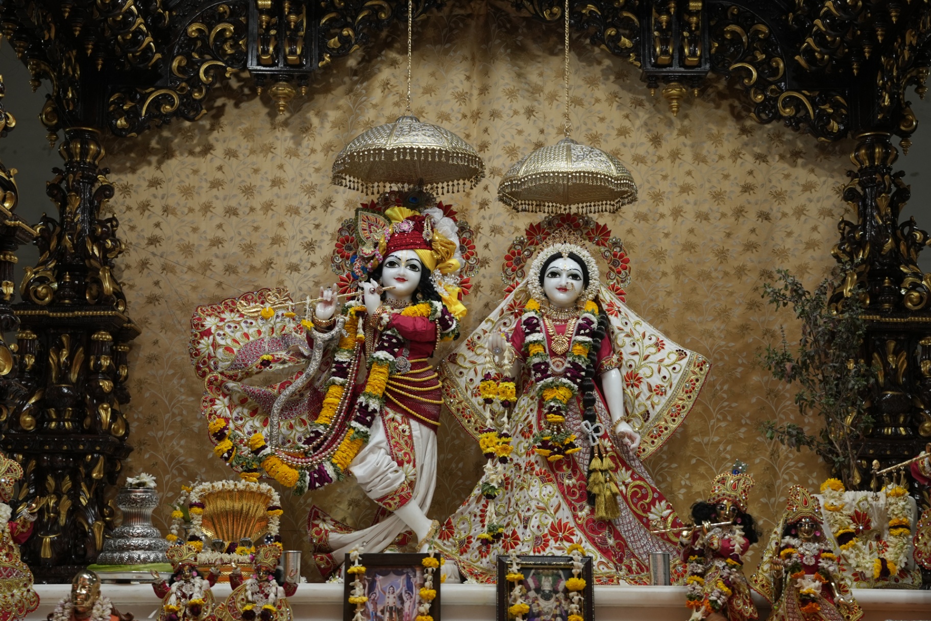 Sri Sri Radha-Krishna in golden shringar